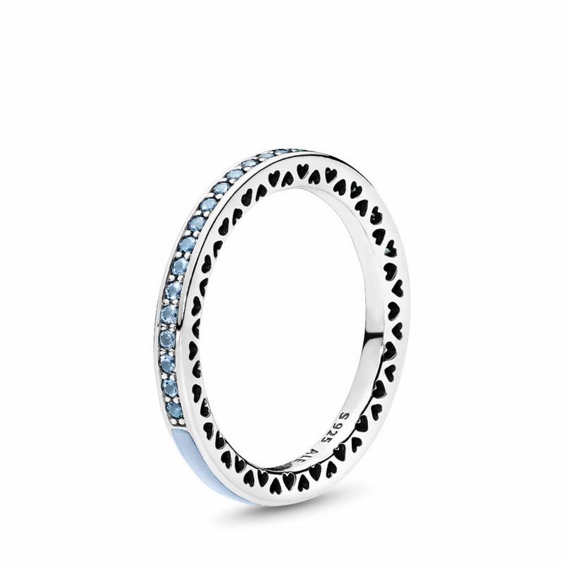 Pandora Radiant Hearts Stackable Ring Clearance NZ, Sterling Silver (952437-RZU)